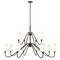 Z-Lite Gianna Chandelier, 12-Light, 60.25 In.W x 33.75 In.H, Matte Black/White 7509-12-60MB - alternate 1
